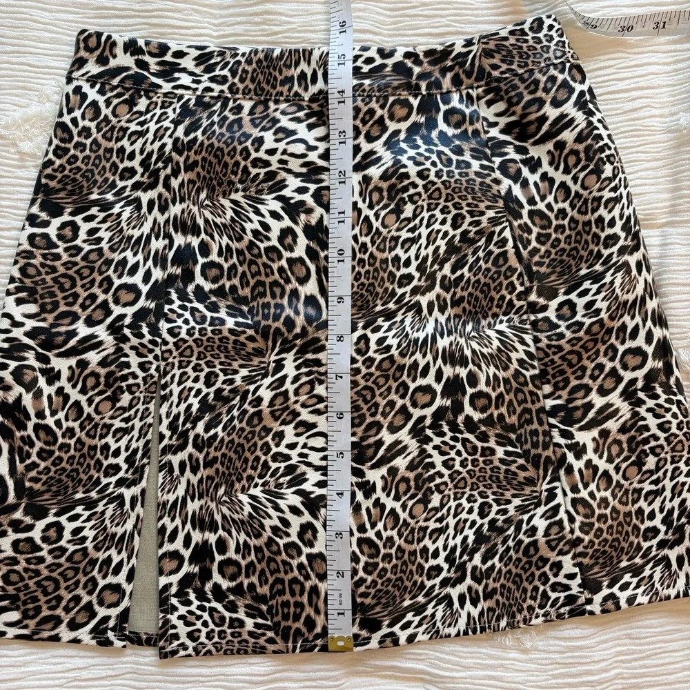 PRINCESS POLLY Samira Leopard Mini Skirt Cheetah Print‎ Vintage Y2K Indie